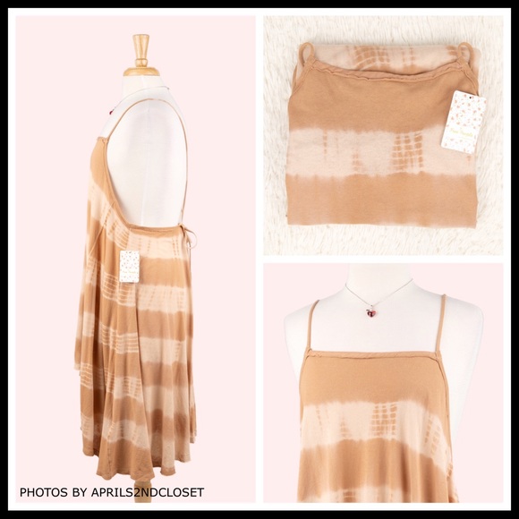 FREE PEOPLE BOHO TUNIC FLOWY MINI TANK DRESS A3C - Picture 5 of 16